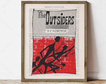 Printable 'the Outsiders' Poster, Hinton Book Cover on a 1911