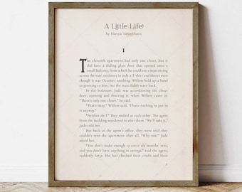 A Little Life, First Page, Hanya Yanagihara (instant digital download)