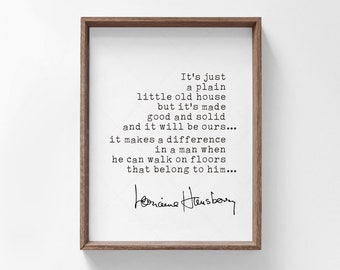 Lorraine Hansberry Quote, digital download printable, blm