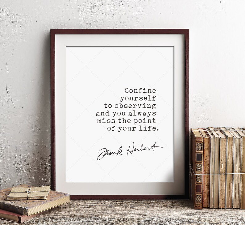 digital download printable book lovers gifts Frank Herbert Quotes Dune Quote Poster