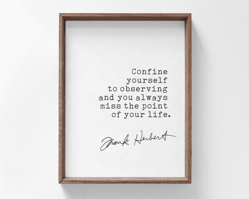digital download printable book lovers gifts Frank Herbert Quotes Dune Quote Poster