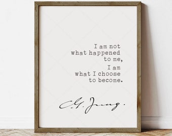 Carl Jung Quote, instant digital download, inspirational quote, philosophy quote jungian, print locally