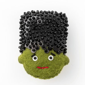Motivo ornamentale di Halloween di Frankenstein: modello e tutorial scaricabili istantaneamente