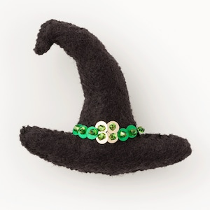 DIY Halloween Decorations - Felt Ornament Pattern - Halloween Decorations - Black Witches Hat - Instant Download