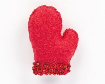 Christmas Mitten - Individual Ornament - Felt Advent Calendar - PDF Pattern, Instructions, & Stitch Guide