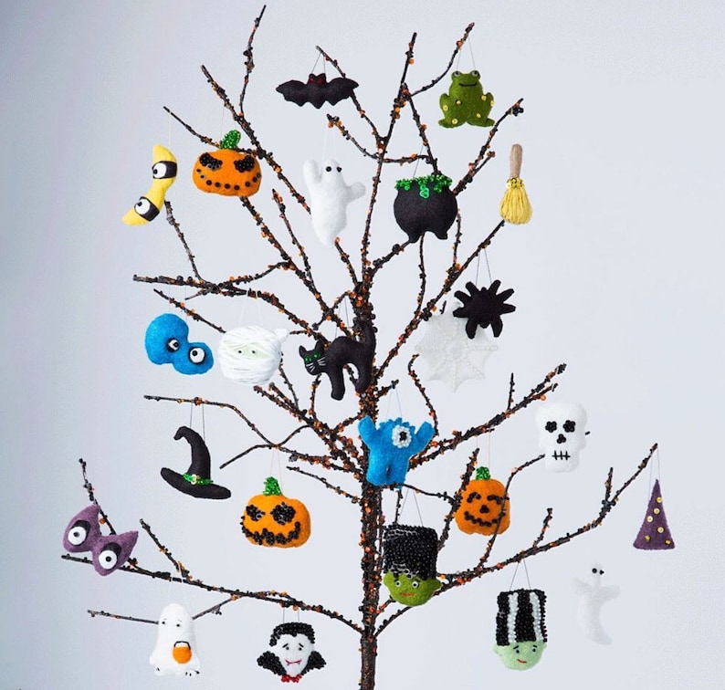 Halloween Countdown Calendar Pattern Felt Haunted Moonlit 'Monster House' 30 Spooky Ornaments DIY PDF image 7