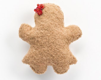 Gingerbread Girl - Individual Ornament - Felt Advent Calendar - PDF Pattern, Instructions, & Stitch Guide