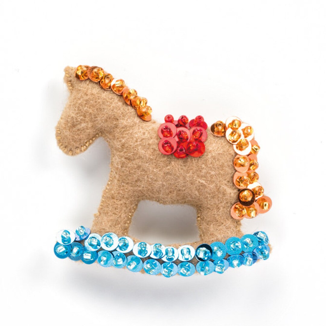 DIY Felt Rocking Horse Pattern - Ornament, Charm, Advent Calendar ...