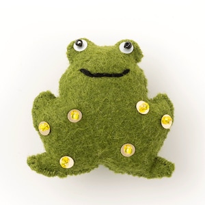 Decorazioni di Halloween fai da te - Motivo ornamentale in feltro - Decorazioni di Halloween - Mr. Toad verde - Download istantaneo