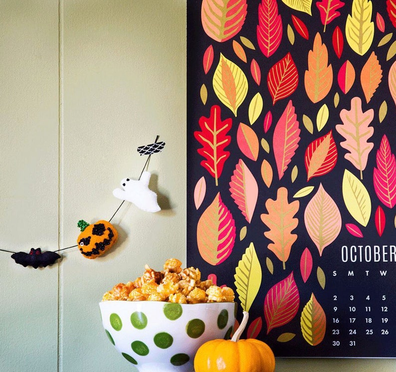 Halloween Countdown Calendar Pattern Felt Haunted Moonlit 'Monster House' 30 Spooky Ornaments DIY PDF image 9