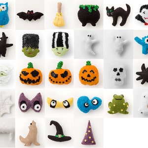 Halloween Countdown Calendar Pattern Felt Haunted Moonlit 'Monster House' 30 Spooky Ornaments DIY PDF image 4