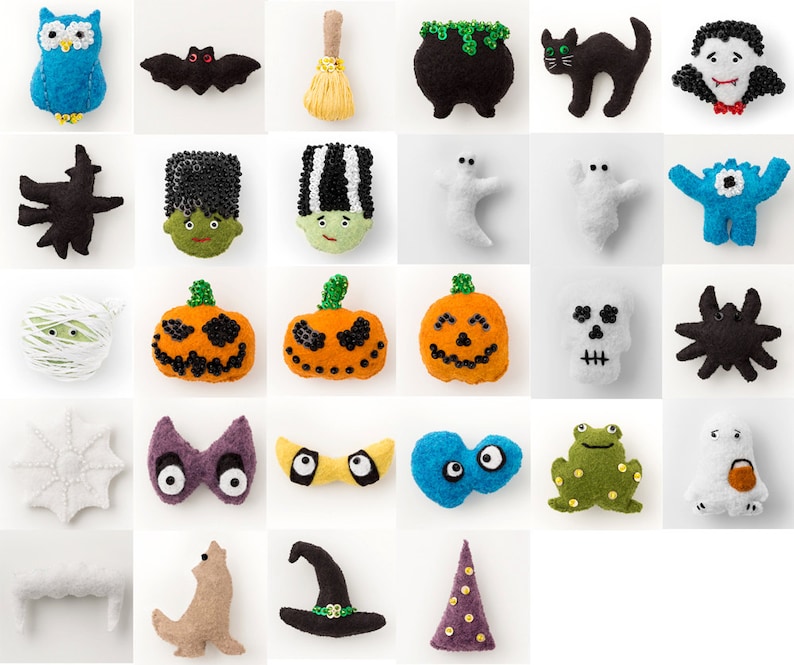 Halloween Countdown Calendar Pattern Felt Haunted Moonlit Etsy Sweden
