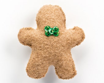 Gingerbread Man - Individual Ornament - Felt Advent Calendar - PDF Pattern, Instructions, & Stitch Guide