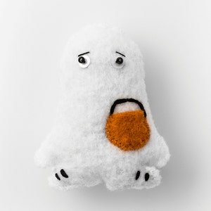 Decorazioni di Halloween fai da te - Motivo ornamentale in feltro - Decorazioni di Halloween - Dolcetto o scherzetto fantasma - Download istantaneo