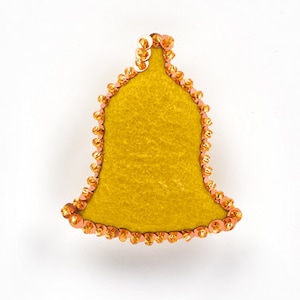 Campana di Natale - Ornamento individuale - Calendario dell'Avvento in feltro - Modello PDF, istruzioni e guida ai punti