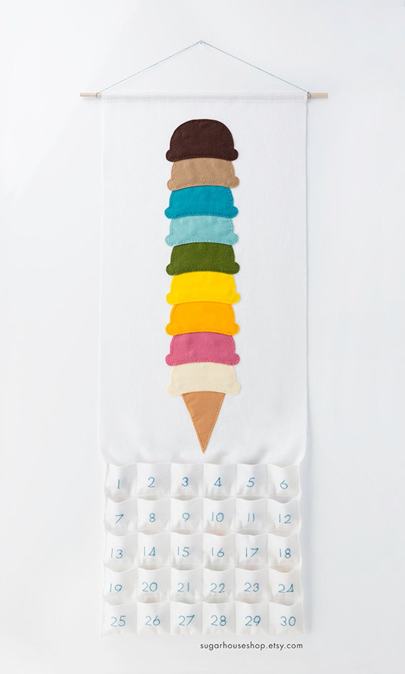 Birthday Countdown Felt Pattern Happy Birthday Etsy