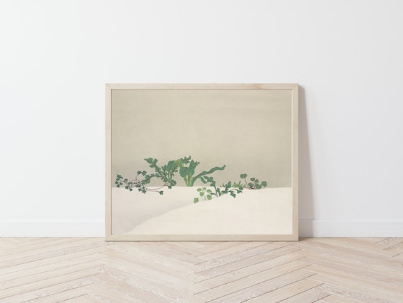 Botanical Art Print // Vintage Wall Decor Plants // Antique Spring Artwork // Abstract Nature Wall Art Woodcut Poster Il_570xn