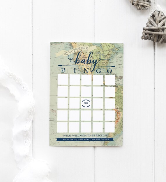 Baby Shower Bingo. Adventure Baby Shower Game. Baby Bingo. INSTANT DOWNLOAD. Boy Baby Shower Party Game. Digital. Printable Bingo Game. Il_570xn