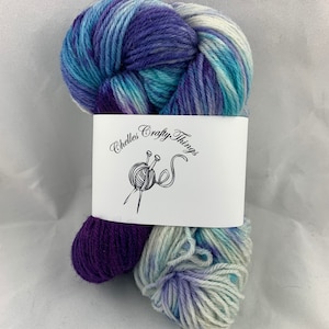 Hand Dyed 100% Peruvian Highland Wool Sock Yarn Night Sky Variegated