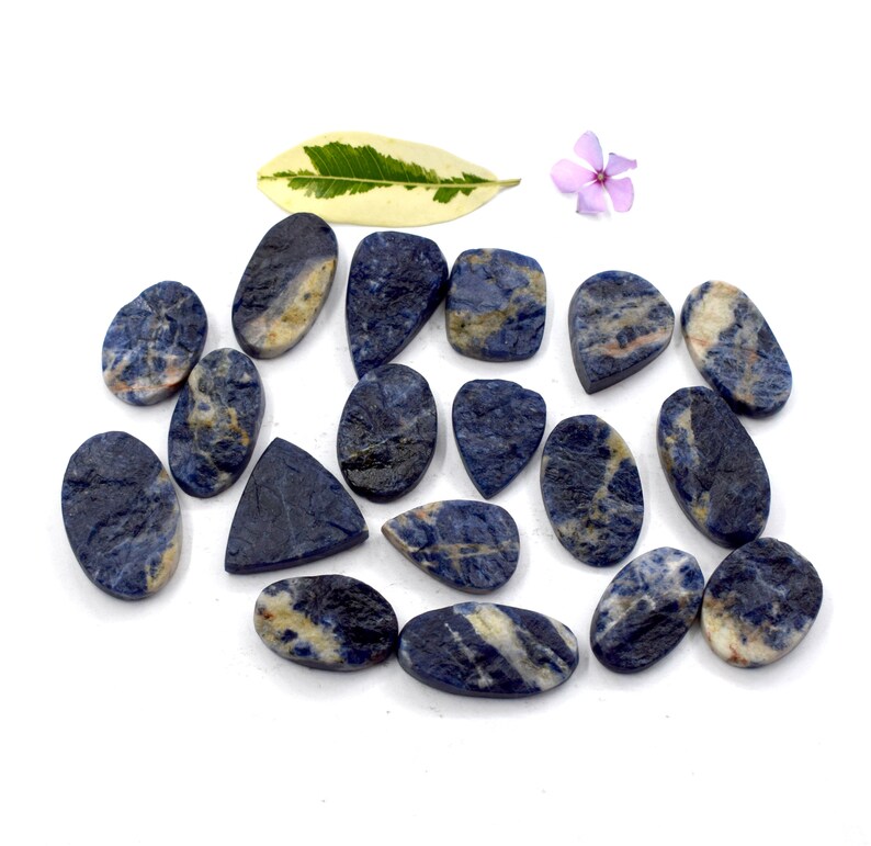 Size 56x44 Free Shipping 642 Cts Natural Sodalite Druzy Gemstone Cabochan Lot 18 Pieces Jewelry Making Mix Shape Size 63x49