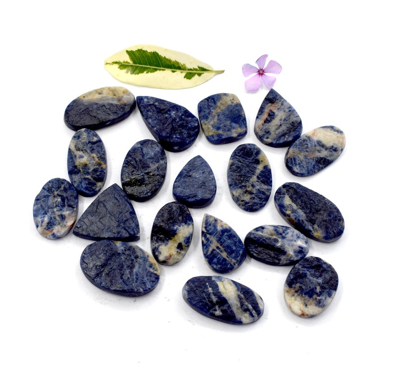 Size 56x44 Free Shipping 642 Cts Natural Sodalite Druzy Gemstone Cabochan Lot 18 Pieces Jewelry Making Mix Shape Size 63x49