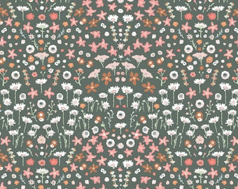 Painted Field Tangerine fabric from Picturesque by Katarina Roccella (Art Gallery Fabrics)
