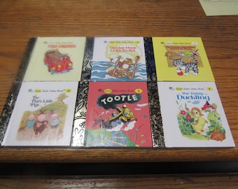 Six Little Golden Books #2---1959 #6---1983 #7---1986 #8---1945 #9---1949 #16---1973