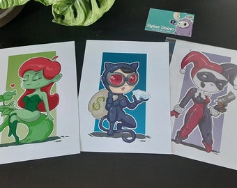 DC Sirens singles - A5 Print