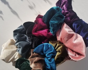 Velvet Hair Scrunchie | Velvety Hair Elastic Accessories for All Occasions | Perfect for Teens & Adults |Handmade in Canada