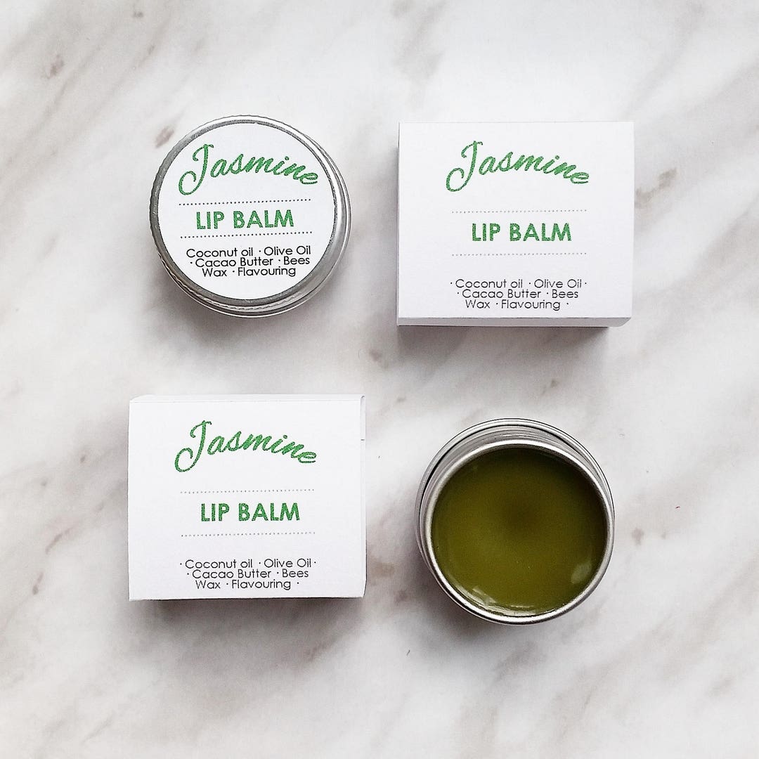Organic All Natural Jasmine Lip Balm Moisturising & Etsy