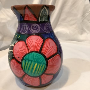 Vintage Mexican folk art vase