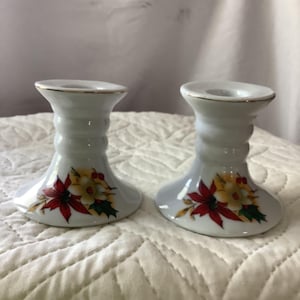Genuine porcelain candle holder set of two