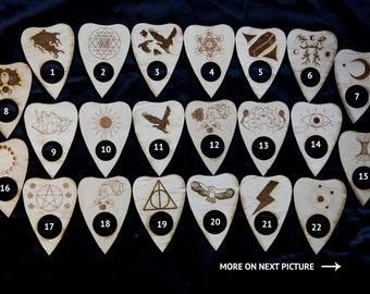 Ouija Planchette Wooden Eye Piece Design Choose One