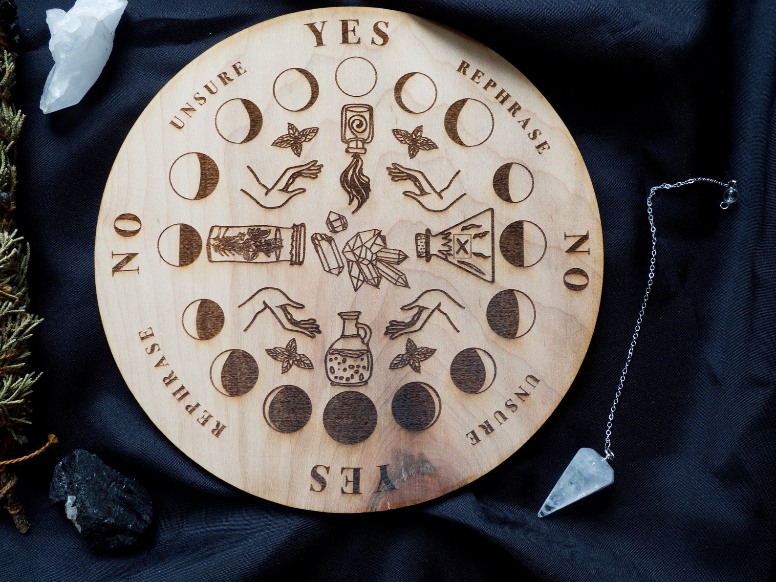 Divining Board With Moon Phases Unique Witch Board for Etsy