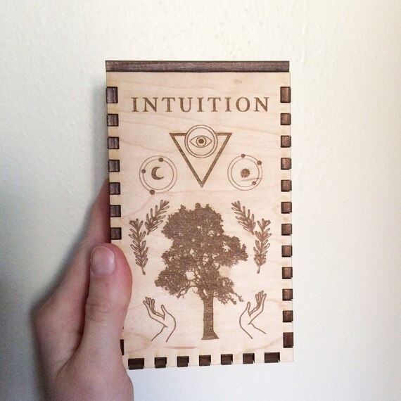 Tarot Carte Boite Intuition Arbre De Vie Porte En Bois Etsy