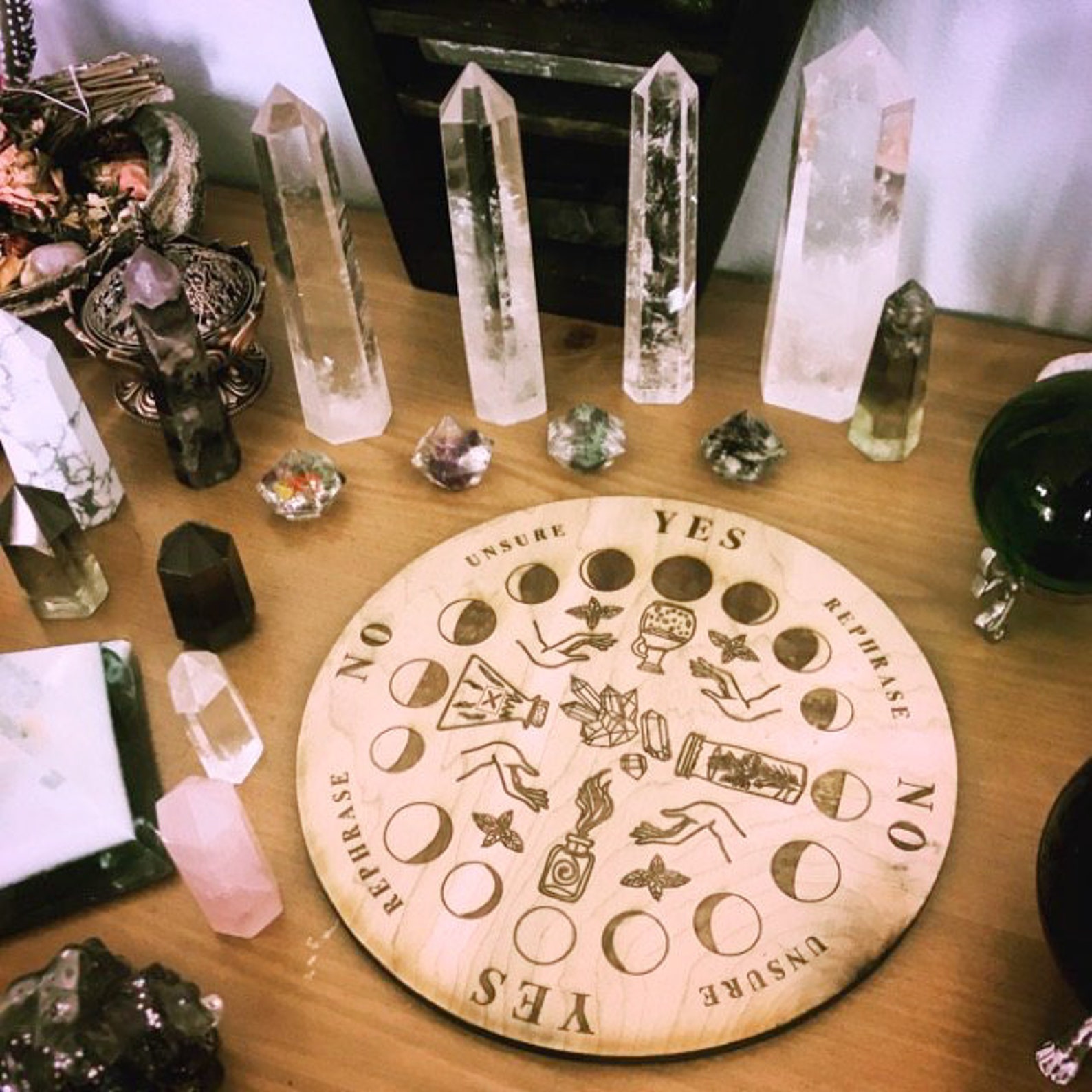 Divining Board With Moon Phases Unique Witch Board for Etsy