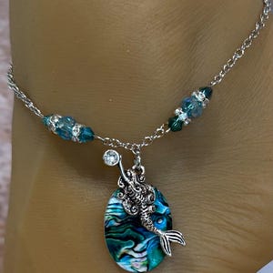 Anklet/Mermaid Anklet/Mermaid Ankle Bracelet/Silver Mermaid Anklet