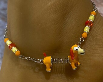Tobillera/Tobillera de Toy Story de Disney/Tobillera Slinky Dog/Tobillera de Toy Story/Pulsera de tobillo Slinky Dog