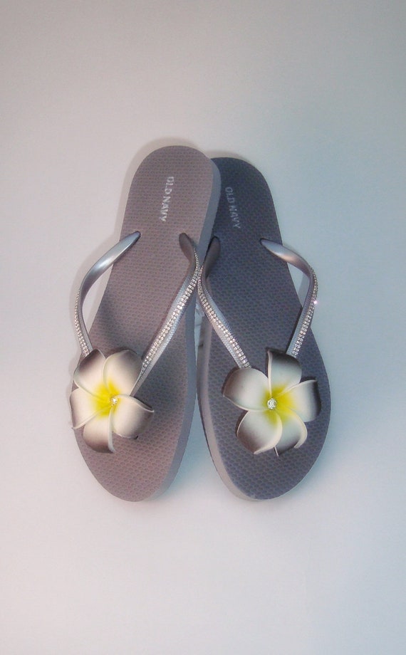 silver flip flops for wedding