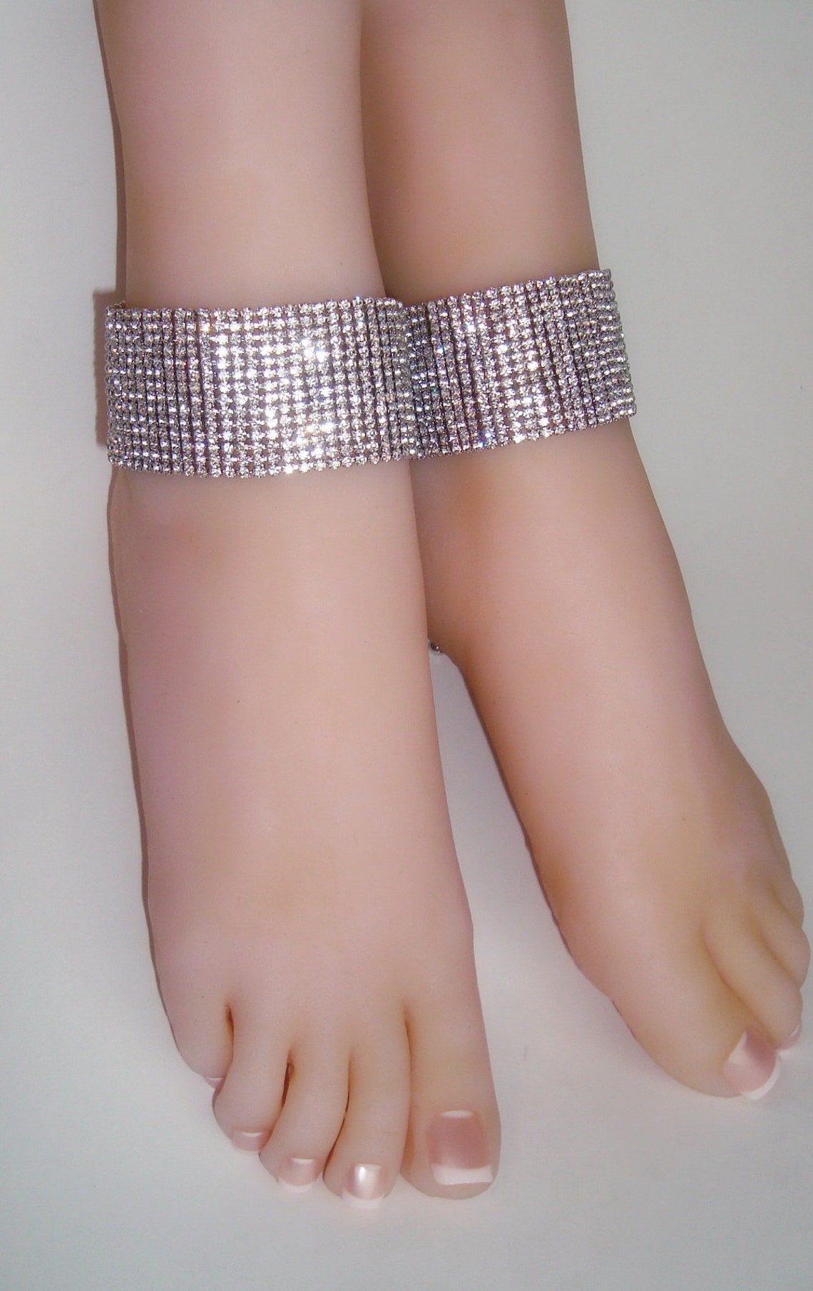 Rhinestone Ankle Bracelet Silver Ankle Bracelet Wedding Etsy