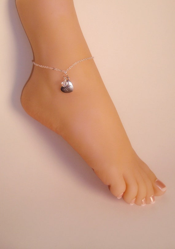 mother's day ankle bracelet
