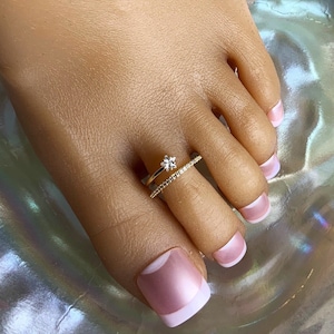Toe Ring/Adjustable Toe Ring/Crystal Star Toe Ring/Crystal Band Toe Ring