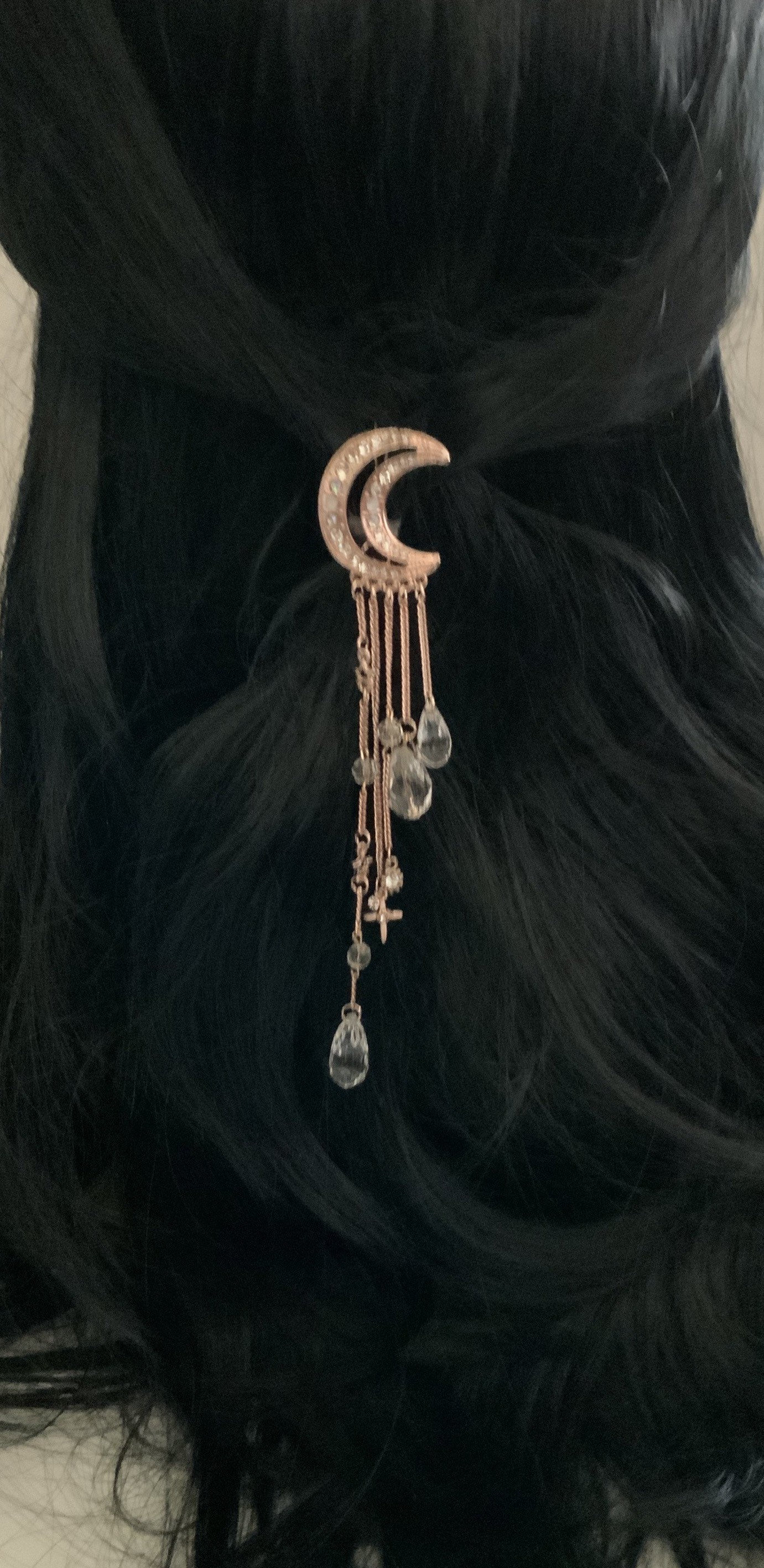 Moon and shop tassel hair clip