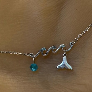 Anklet/Wave Anklet/Sea Wave Anklet/Beach Jewelry/Summer Jewelry/Ankle Bracelet/Surfer Anklet/Whale’s Tail Anklet/Surfer Jewelry