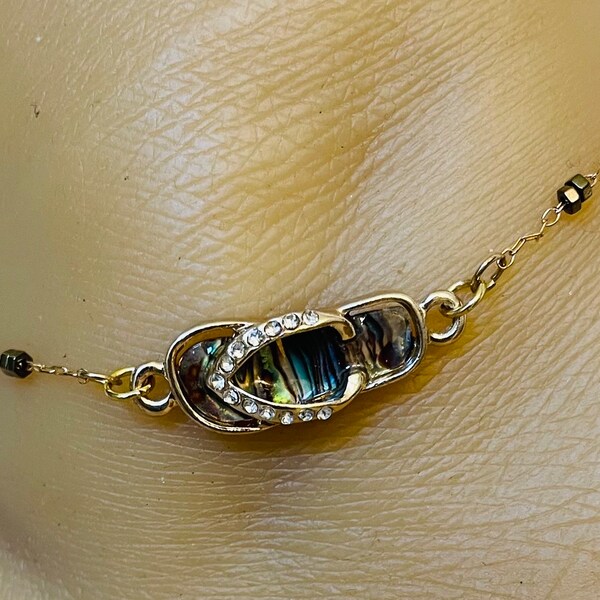 beaded flip flops women's