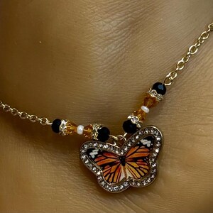 Anklet/Gold Butterfly Anklet/Butterfly Ankle Bracelet/Butterfly Foot Bracelet