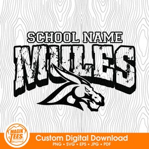 Pantoletten Schulgeist Maskottchen | Personalisieren Sie mit Schulname | Digitaler Download | PNG, SVG, JPG, Pdf, Eps