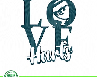 Love Hurts | Eagles Fan | Football fan | Digital Download | PNG, SVG, JPEG, pdf, eps