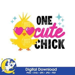Ein süßes Küken | Niedliches Baby Oster Outfit | Kinder Ostern | Lustiges Huhn Wortspiel | Digitaler Download | Kleines Küken | PNG, SVG, JPEG, eps, pdf