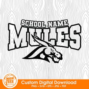 Pantoletten Schulgeist Maskottchen | Personalisieren Sie mit Schulname | Digitaler Download | PNG, SVG, JPG, Pdf, Eps